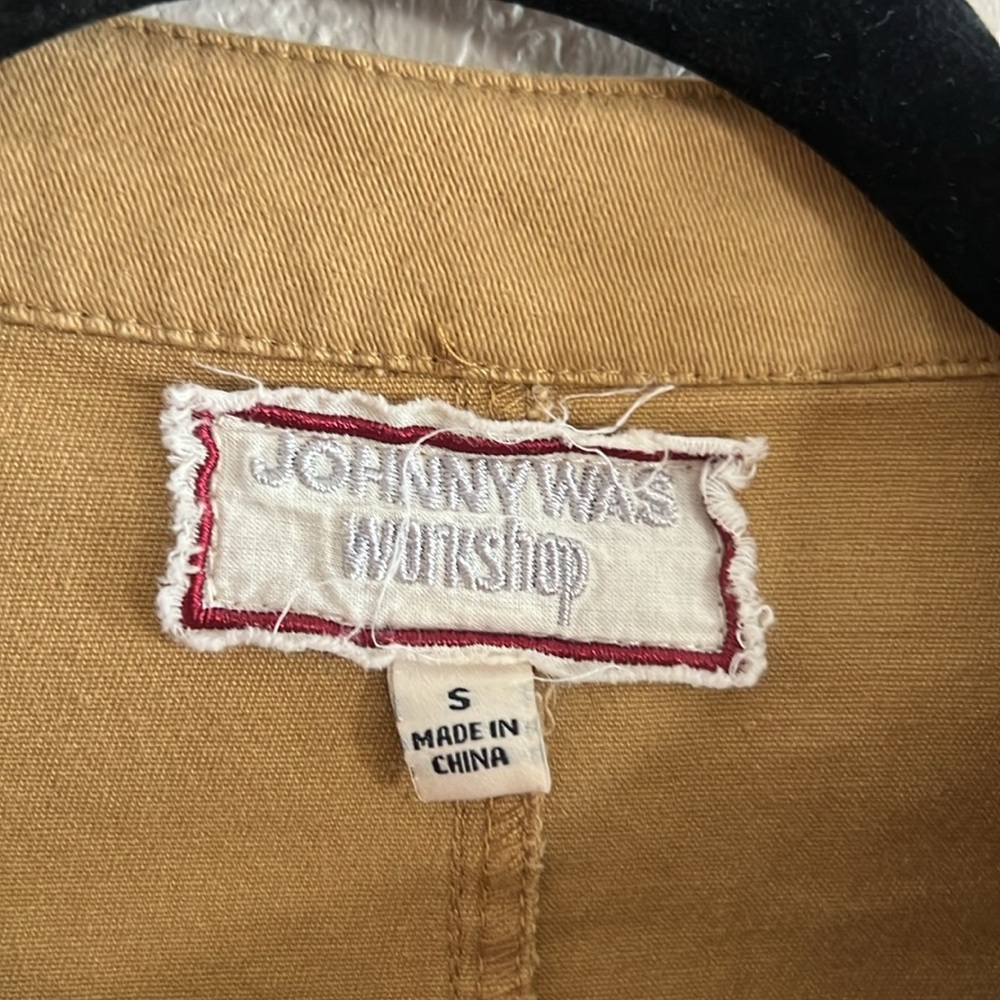 Johnny Was Amika Peplum Embroidered Military Jacket Khaki Multicolour Size S - Picture 3 of 6